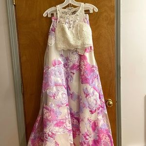 Floral Two Piece Prom Dress - NEW WITH TAGS